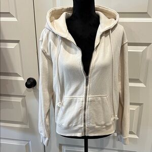 Brandy Melville Women's Cream Hoodie M/L